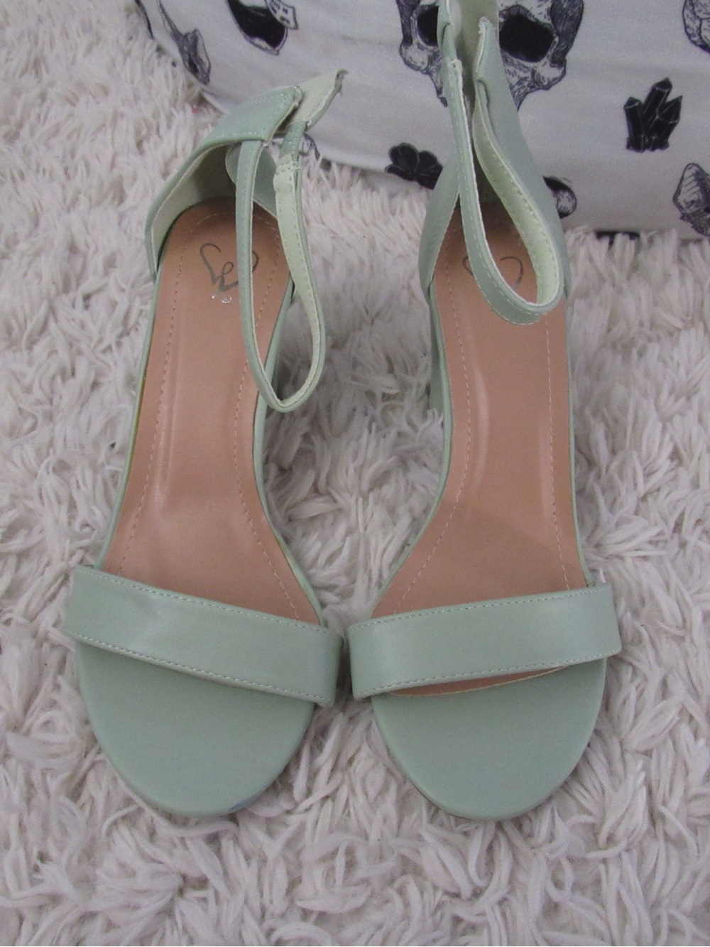 Windsor Mint Green Ankle-Strap Heels